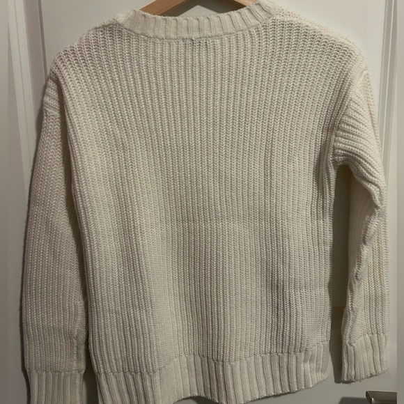 Dex Girls White/Cream Sweater with Black Ribbon Detail in Front - Picture 5 of 5